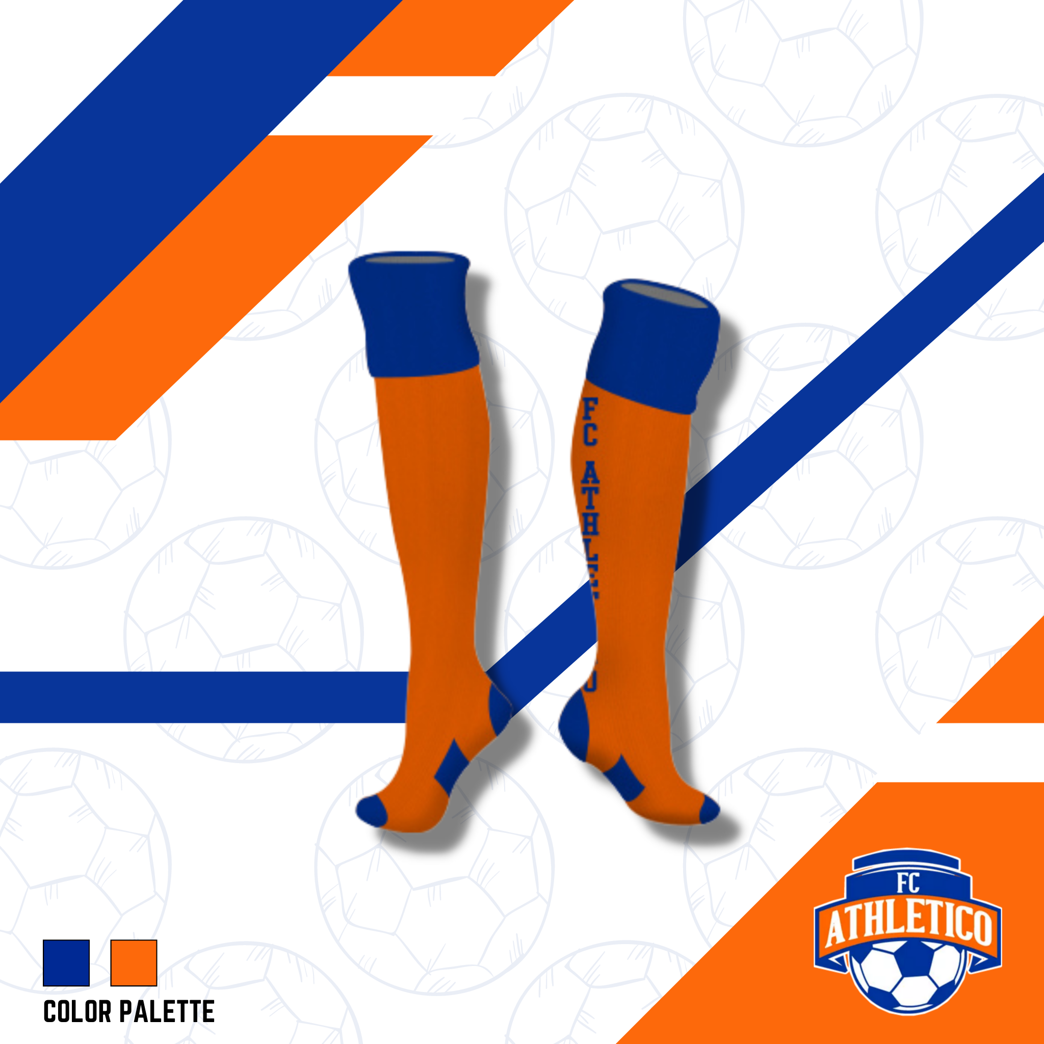 FC ATHLETICO Practice/Game Socks (Two Sets)